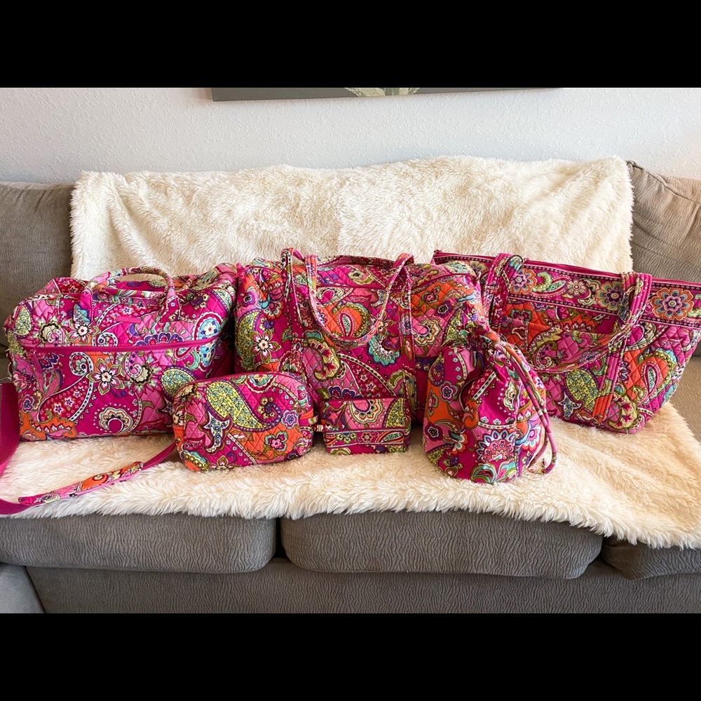Vera Bradley - Pink Swirls Travel Set